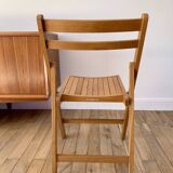 vintage beech wood folding chair from the 70s