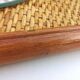 Miroir vintage en rotin, 32,5x24 cm