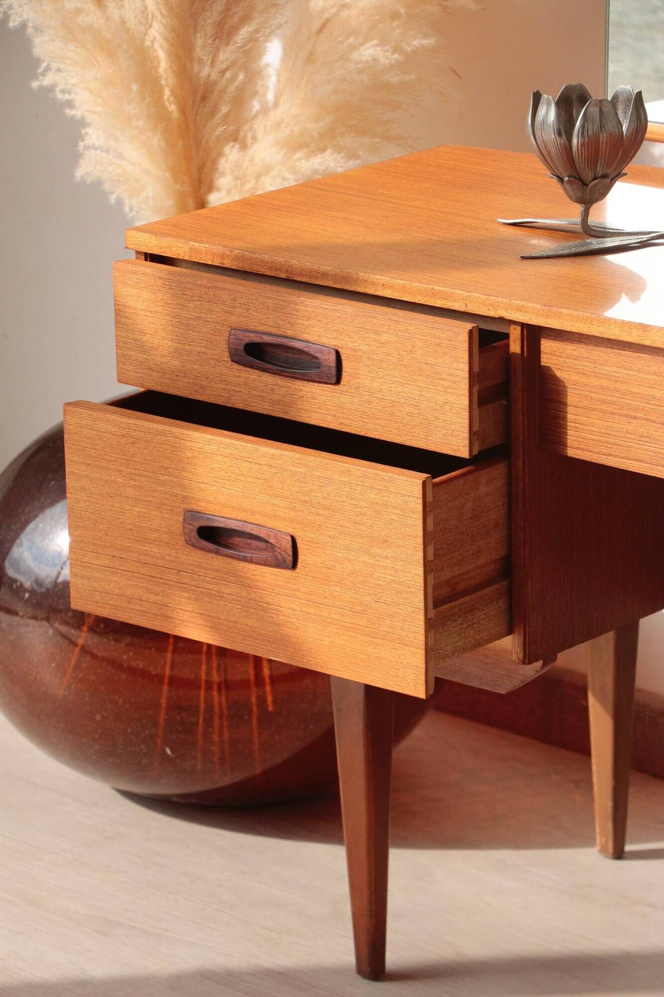 Vintage English Teak Dressing Table – Limelight Furniture – 1960s