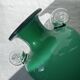 Green glass vase with a blown glass handle, Art Deco.