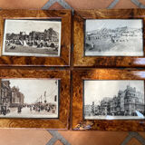 Set of 4 old postcard frames