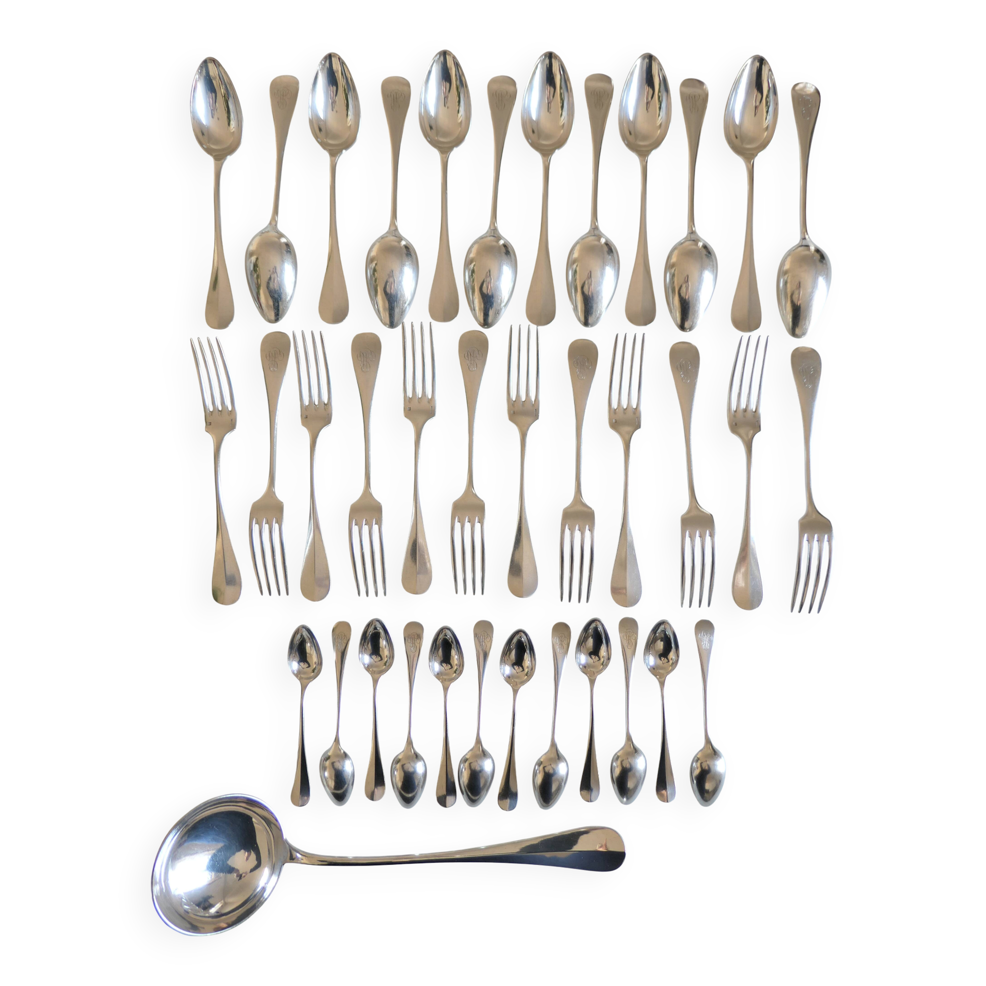 37-piece household set christofle uniplat