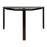 Console en métal noir et plateau en verre