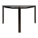 Black metal console with glass top