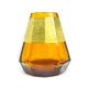 Art Deco vase, honey glass, oroplastic, Czechoslovakia, 1930s