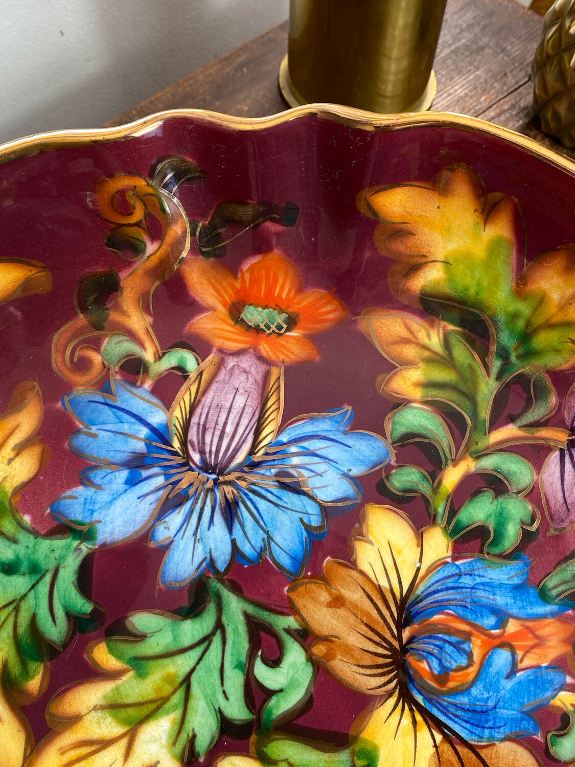 Ceramic plate, H. Bequet Quaregnon, 1950s