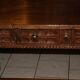 SAVOYARD CHALET TABLE, carved, with two drawers, late 18th century