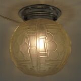 Art Deco globe ceiling lamp