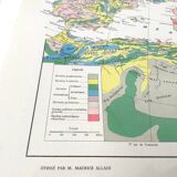 Old map of Europe 43x43cm from 1950