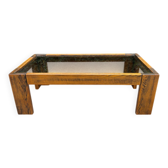 Table basse brutaliste des années 70