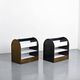 Pair of louvered furniture by Klaus Vogt for Thut Möbel, circa 1970.