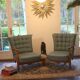 Fan bench by Guillerme and Chambron reupholstered