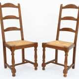6 straw chairs