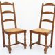 6 chaises paillées