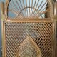 Beautiful folding screen, bamboo and rattan vintage 1970
