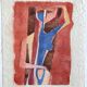 Yves Alix, Nude with raised arm, 1965. Watercolor on signed paper