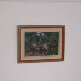 Original Swedish oil on panel – “Seated Figure” by Gösta Stawåsen – vintage & framed – 38 × 29 cm (15.0" × 11.4")