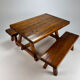 Table et de deux bancs, années 1960