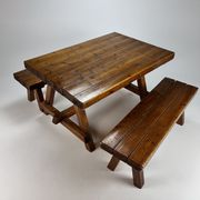 Table et de deux bancs, années 1960