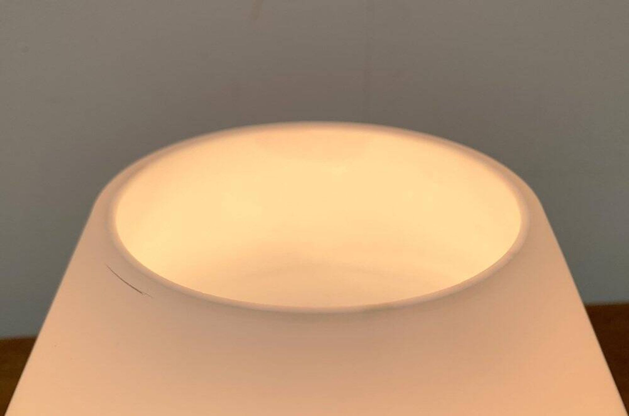 1970s vintage space-style German glass table lamp by Limburg.