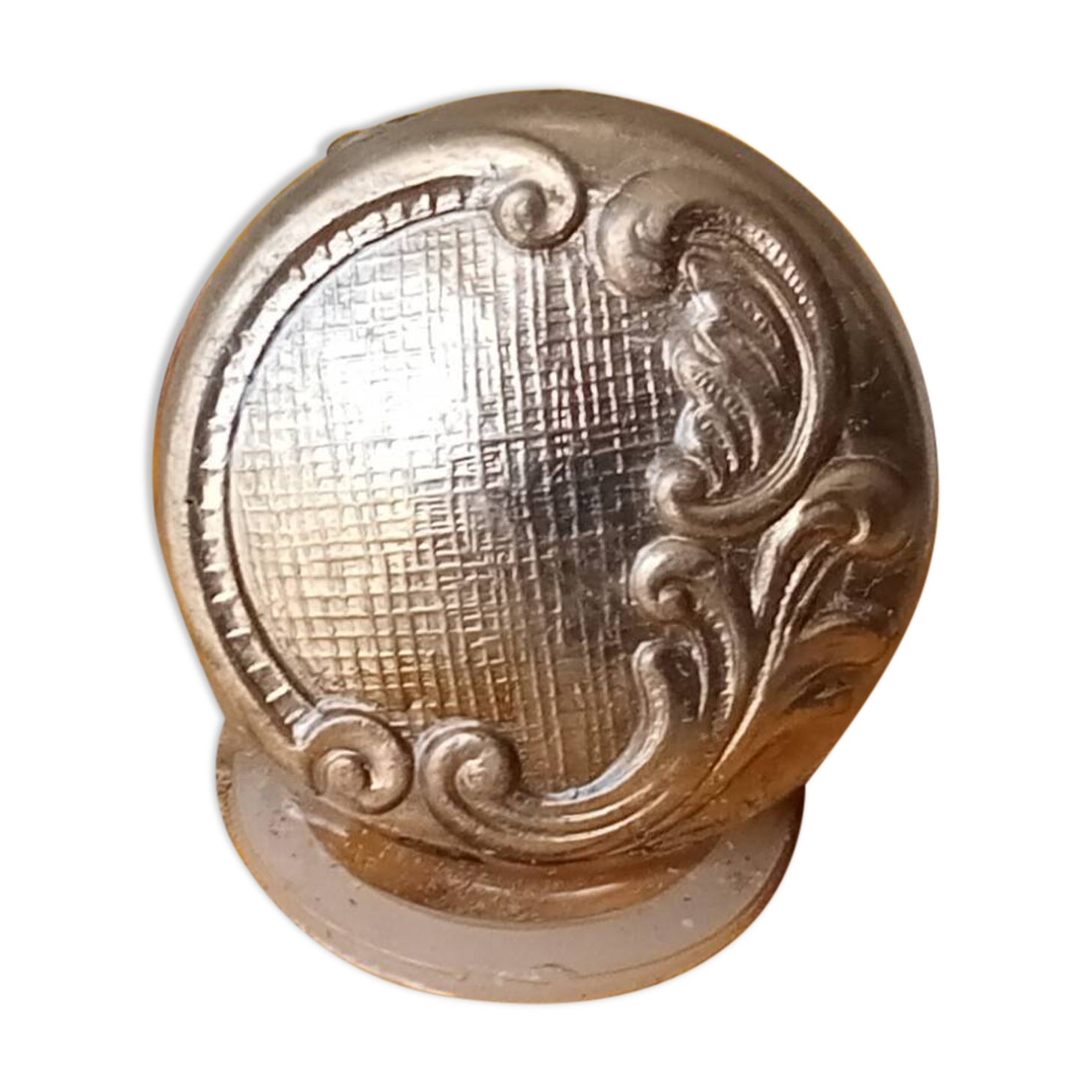 Bouton meuble vintage style Louis XV doré à l' or fin