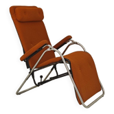 Transat d'intérieur , chaise longue Lama 70's orange