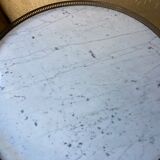 White marble hot water bottle table