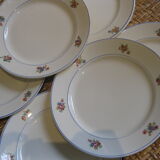 Lot of lunéville plates in half porcelain decoration "Marie"