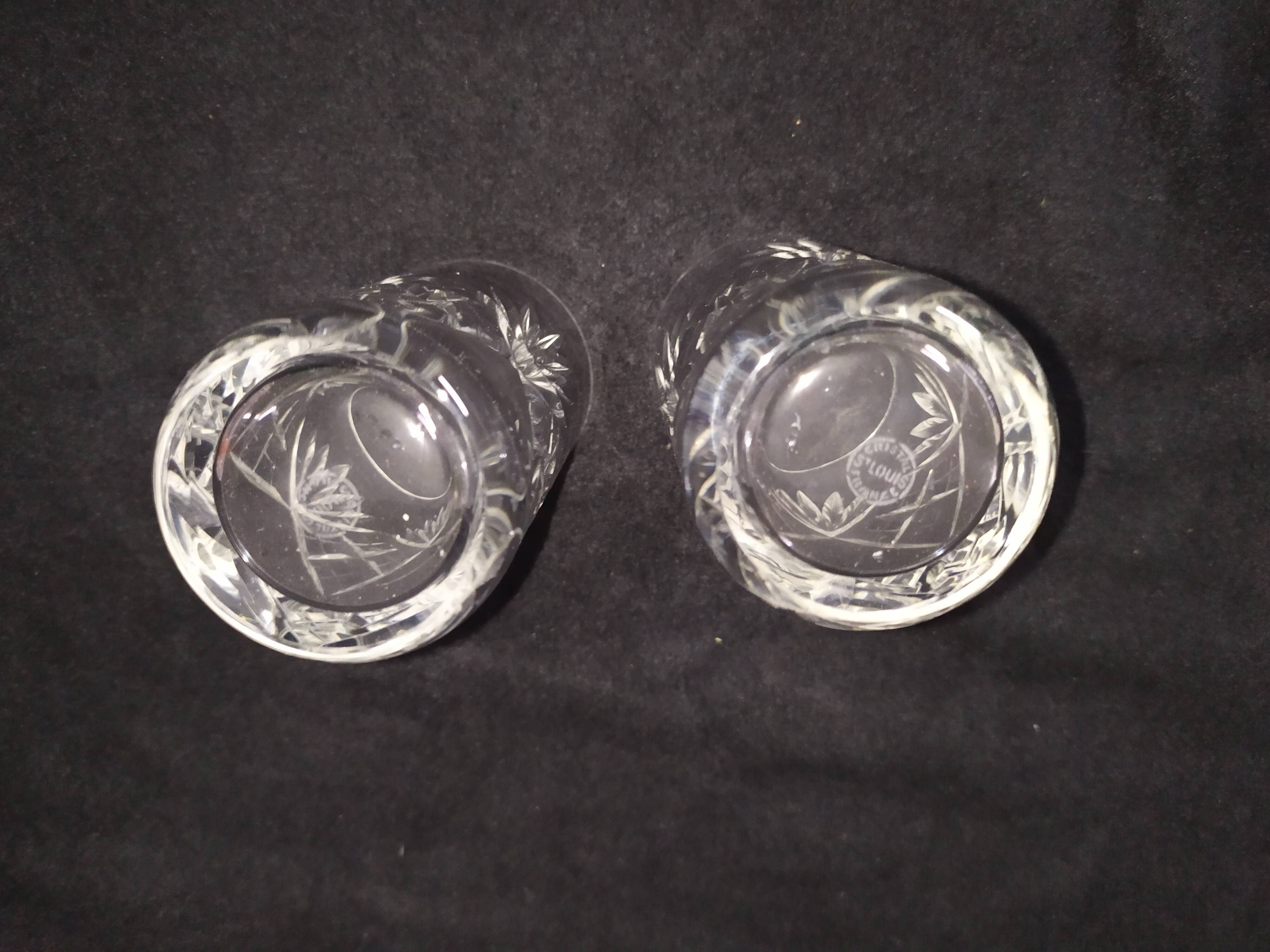 lot of 2 glasses saint louis crystal massenet 13cm