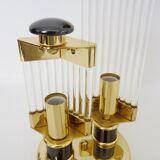 Bakalowits & Söhne Regency style table lamp in brass and crystal tubes. 80 years