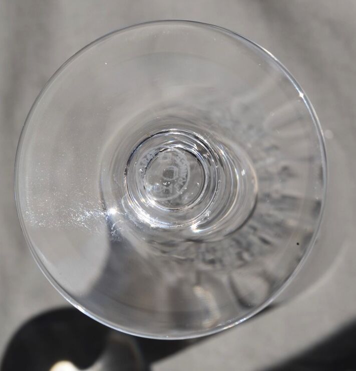 6 laccarat crystal champagne flutes model Cassino stamped