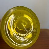 Pichet en verre Murano bullé jaune vintage