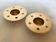Pair of star candle holders in brass