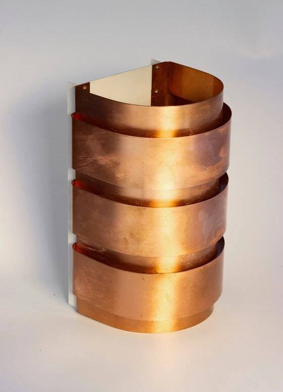 Hans-Agne Jakobsson wall lamp in copper, model V155 - Sweden, 1960s