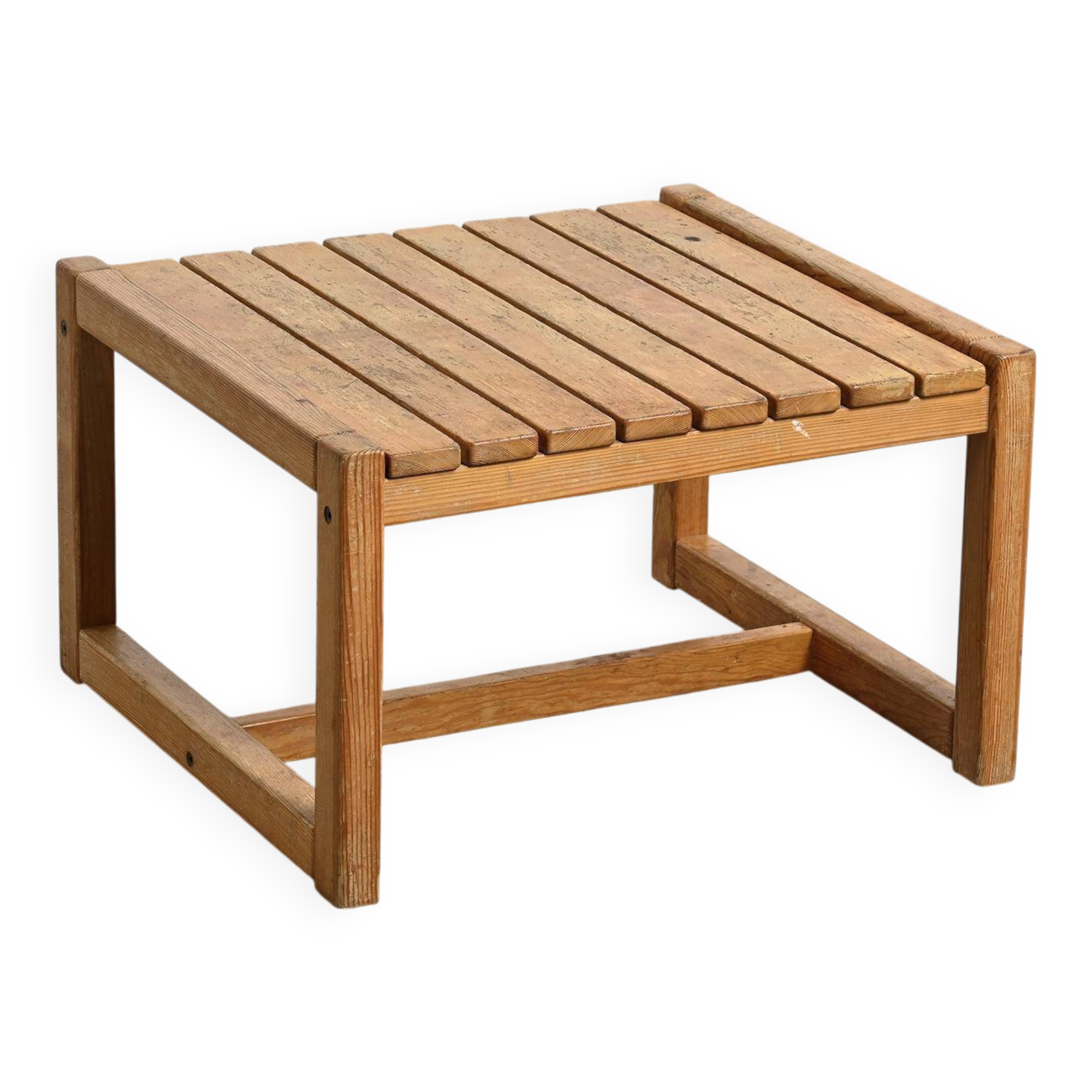 Mountain coffee table in solid pine, France, around 1970.