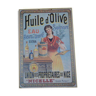 Affiche publicitaire "huile d'olive"