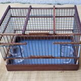 Birdcage with glass trough
