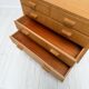 1960s vintage mid-century modern oak chest of drawers