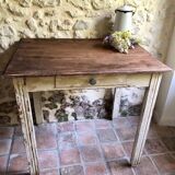 Antique wooden farmhouse table