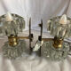 Pair of 1930s wall lights, Italian work, Murano glass and brass
