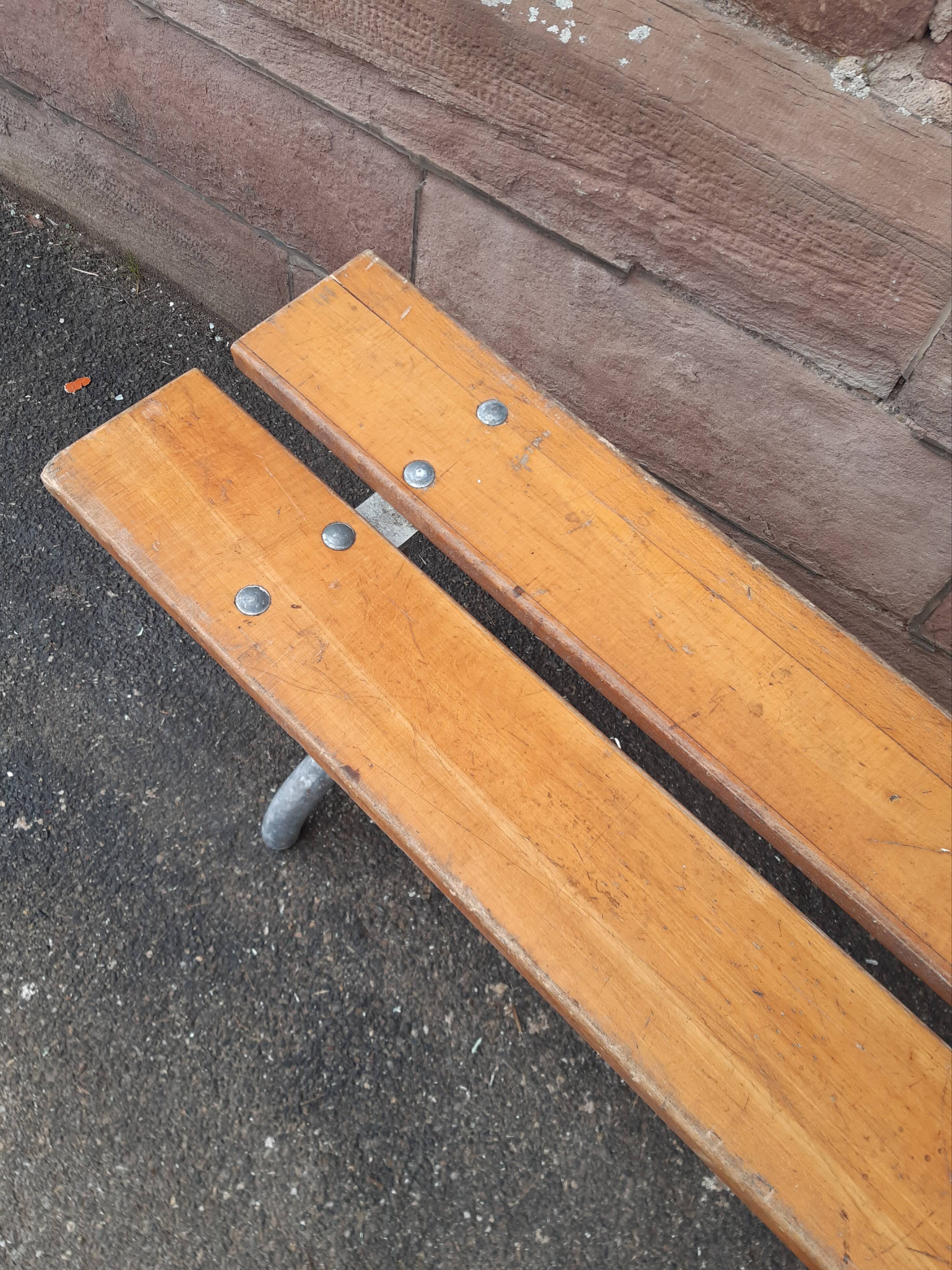 Vintage adult industrial bench