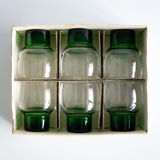 Suite of six aperitif glasses