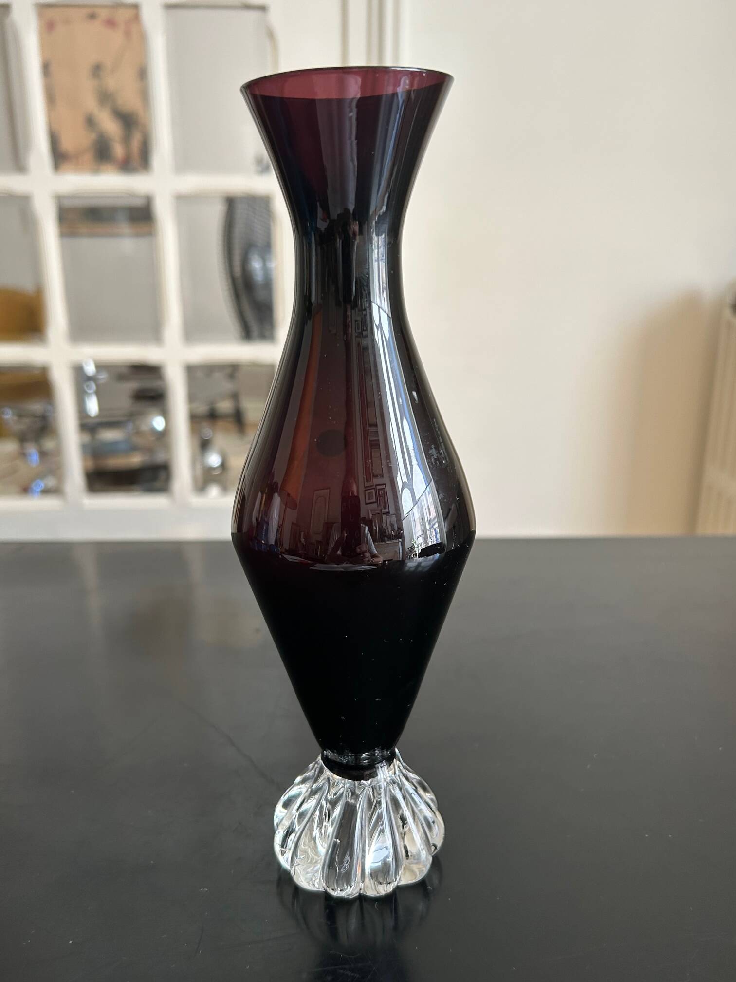 Italian glass vase 1960
