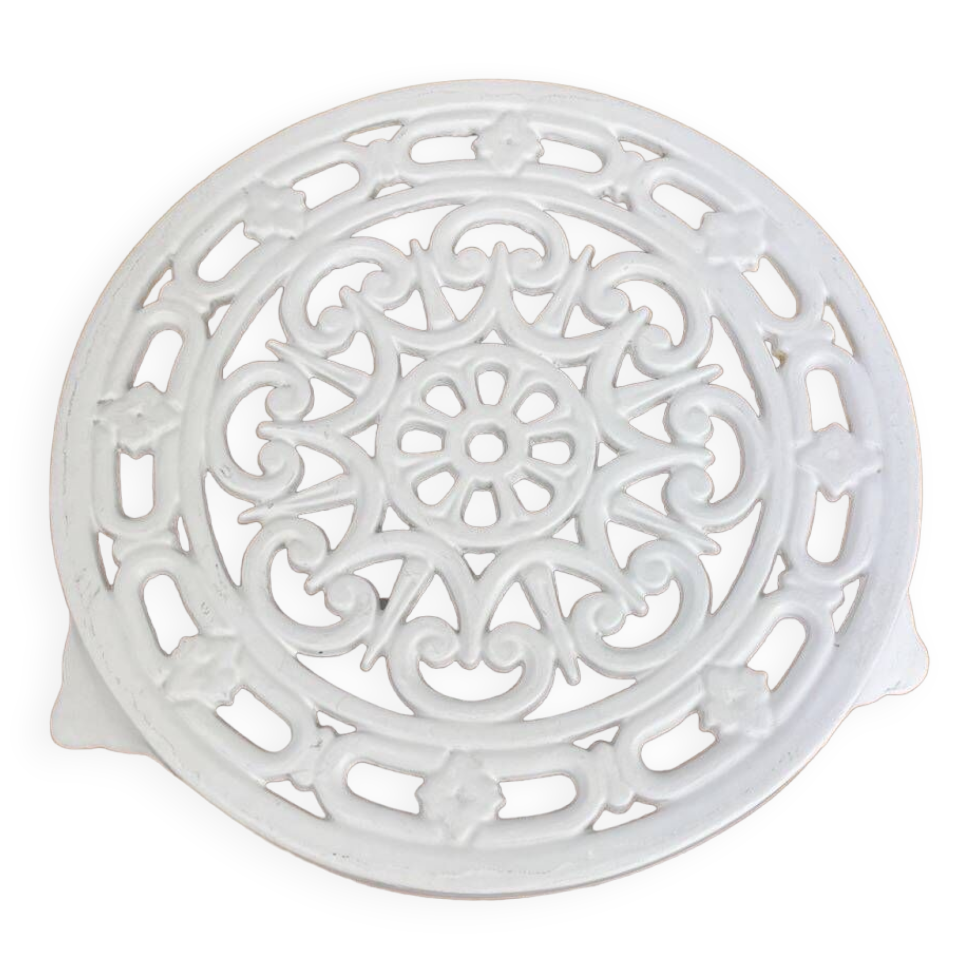 Decotec white cast iron trivet