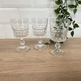Set of 3 Luminarc Quadrille wine glasses