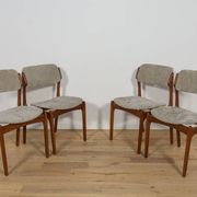 Mid-Century Model 49 Dining Chairs in Teak by Erik Buch for Odense Machine Gunning, 1960s, Set of 4