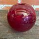 Vintage 1970s Murano Red Bubble Glass Ball Vase Soliflore