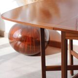 Scandinavian rectangular drop-leaf table - 1960s