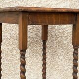 Side table in the countryside style in turned wood