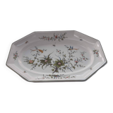 Large octagonal earthenware dish Lallier in Moustiers